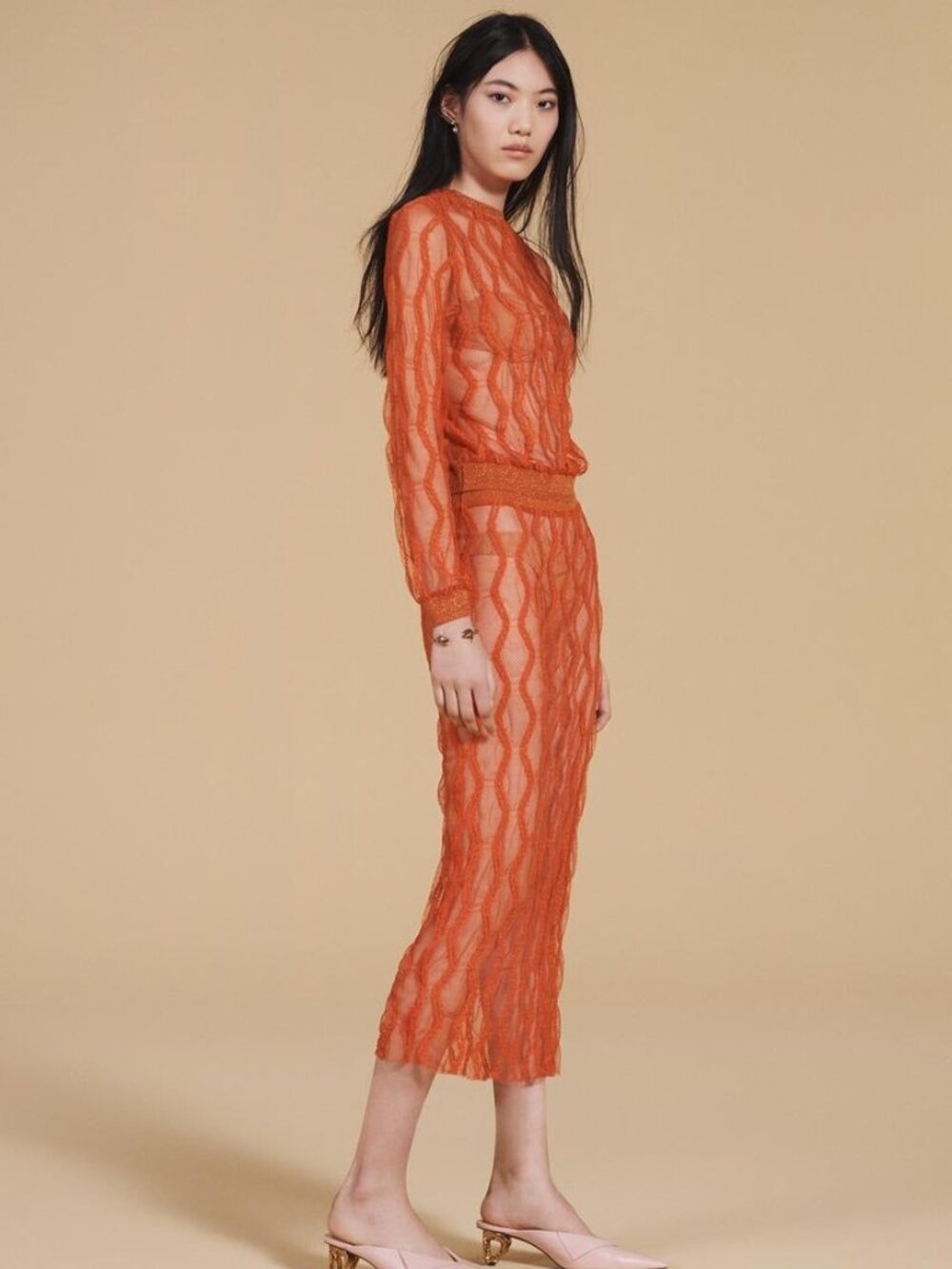 Zara Tangerine Knit Matching Set